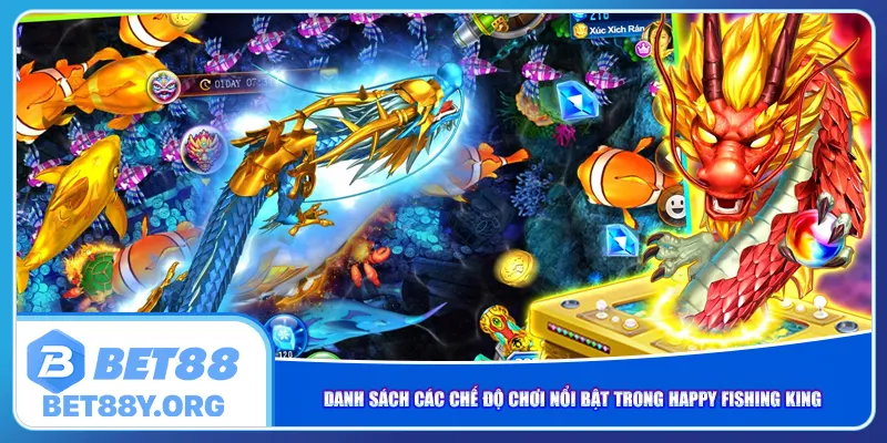 Danh sách các chế độ chơi nổi bật trong Happy Fishing King